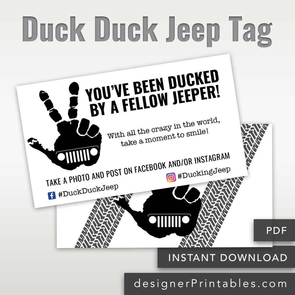 Duck Duck Jeep Tag Printable Jeep Wave Designer Printables   Thumb Duck Duck Jeep Tag Wave Printable 