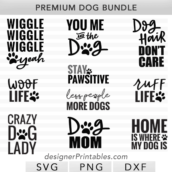 dog lover quote bundle svg, dog lover svg cut file, dog quotes for shirts cut files