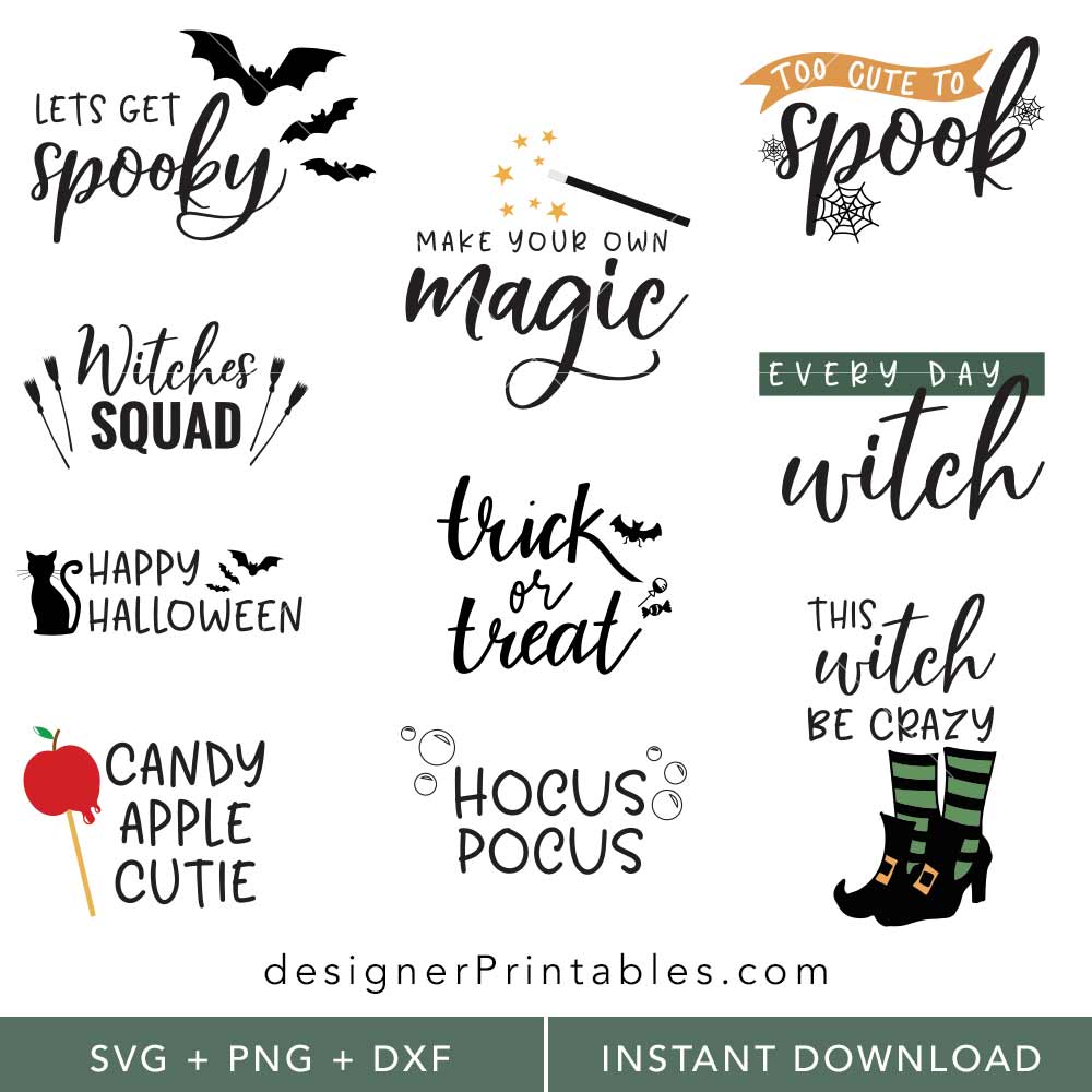 halloween svg cut file, halloween quotes, halloween laser cut file, halloween clipart, halloween stickers