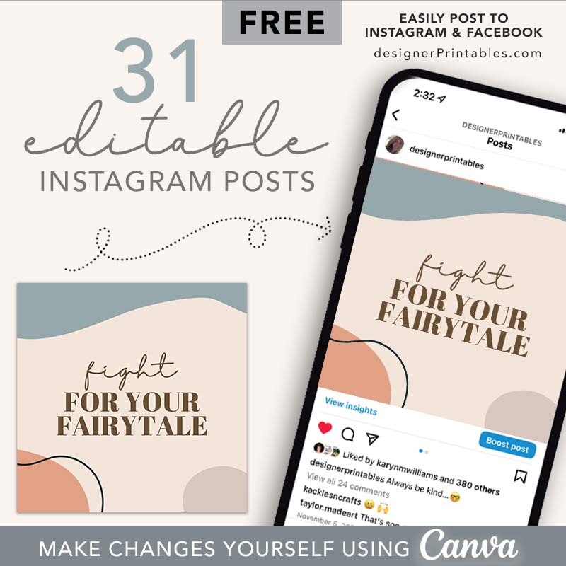 free Instagram Post Templates, free Canva Template, Instagram Engagement, Aesthetic Feed, free editable motivational quotes for instagram, instagram posts for small business, girl boss instagram posts, canva templates, lash artist social media posts, digital marketing, ecommerce social media engagement posts, boutique social media engagement posts. small business social media posts