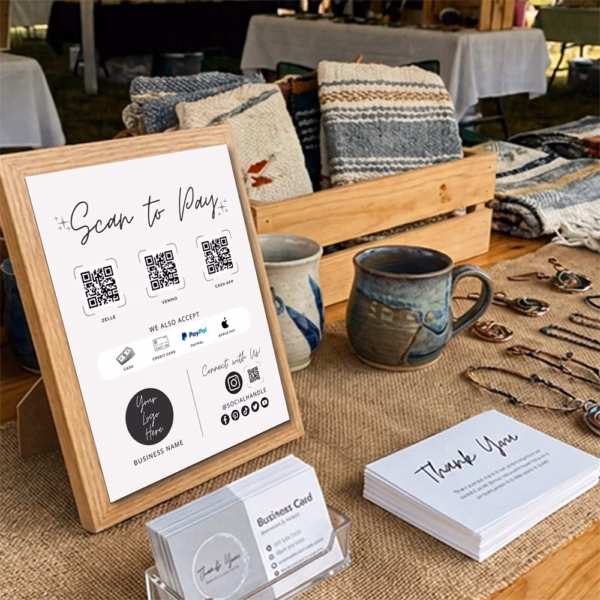 Editable Scan to Pay Sign Template