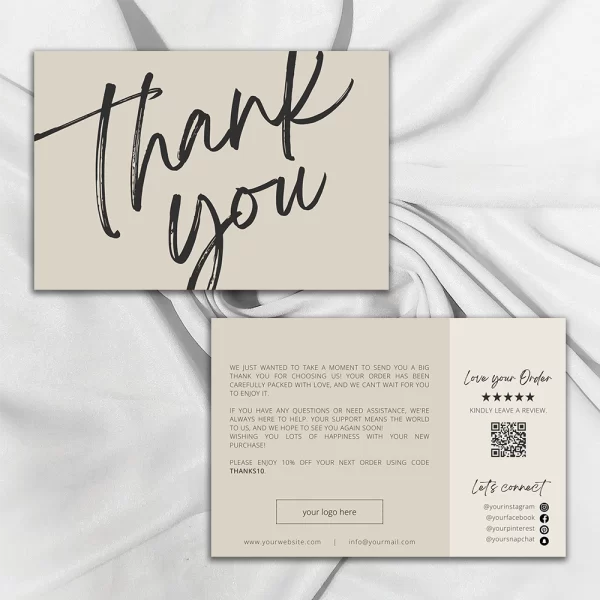 Thank You Card – Minimalist – Canva Template
