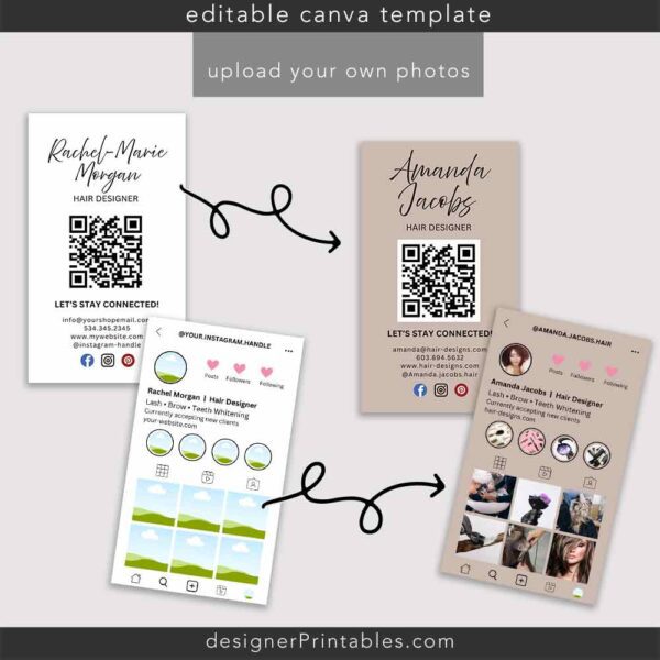 Business Card – Instagram Layout – Canva Template