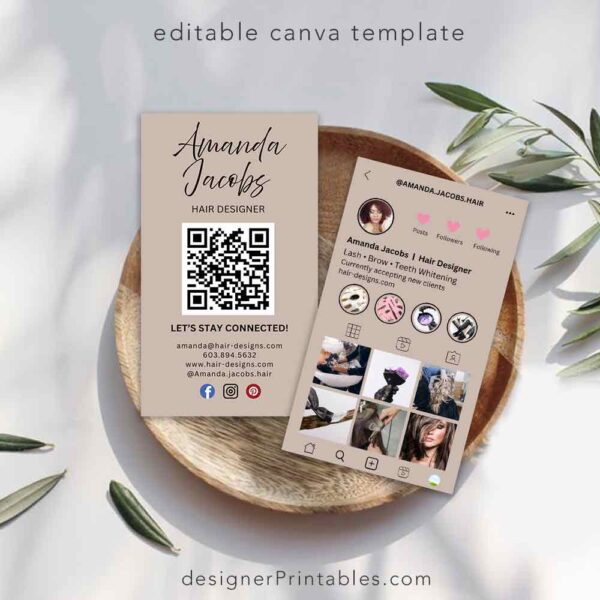 Business Card – Instagram Layout – Canva Template