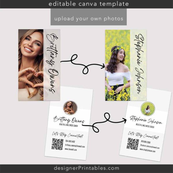 Business Card – Wellness Coach / Influencer – Canva Template