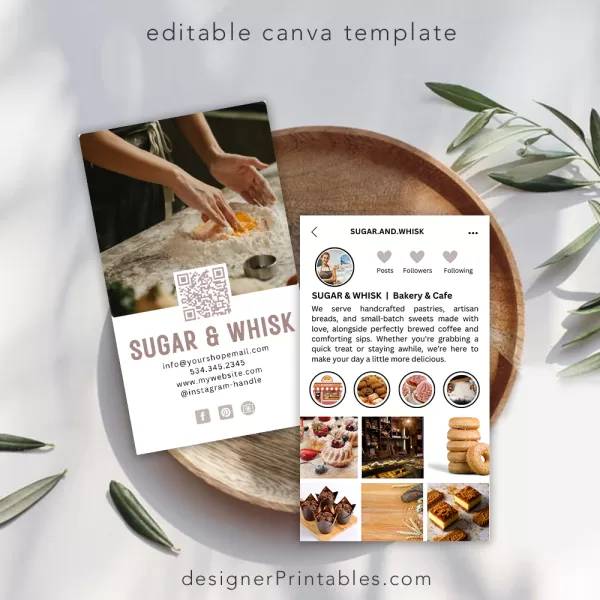 Business Card – Baker Bakery Cafe – Canva Template