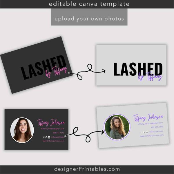 Business Card – Lash Artist – Canva Template