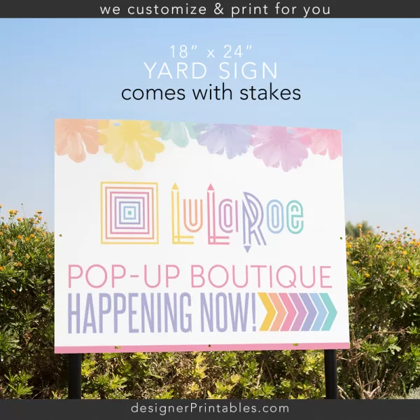 LuLaRoe PopUp Boutique Yard Sign – flowers