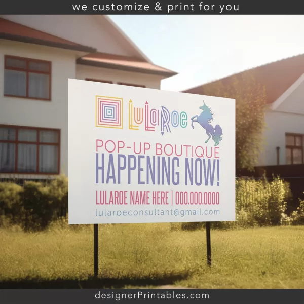 LuLaRoe PopUp Boutique Yard Sign