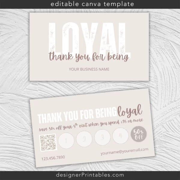 Loyalty Business Card Canva Template | Boho Chic