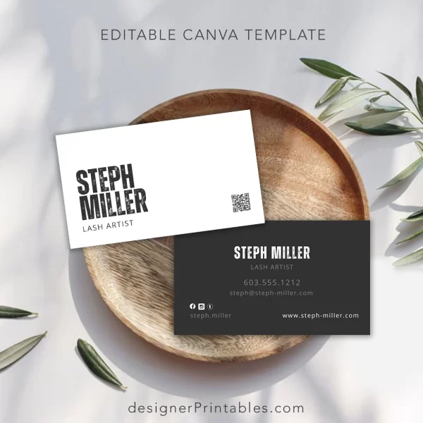 Business Card Canva Template | Minimalist Grunge