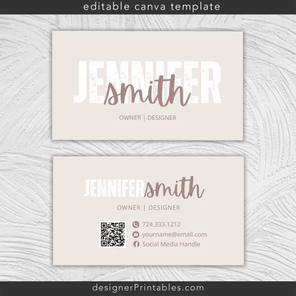 Business Card Canva Template | Boho Chic