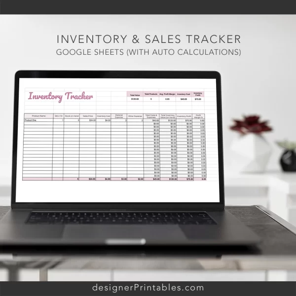 Craft Vendor Inventory & Sales Tracker Spreadsheet