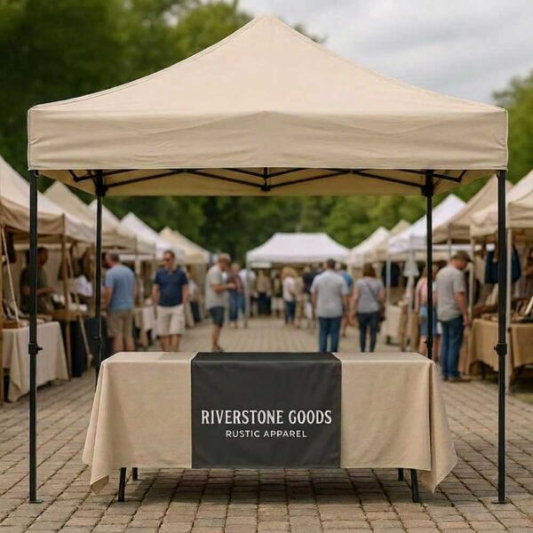 Custom Farmers Market & Craft Fair Table Runner Banner (3′ x 6′)