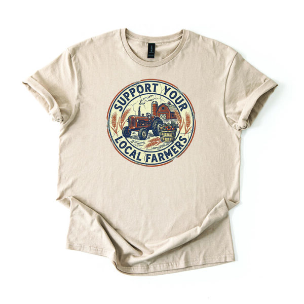 Support Your Local Farmers Vintage Graphic Tee